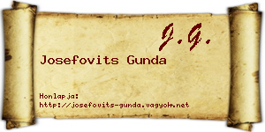 Josefovits Gunda névjegykártya